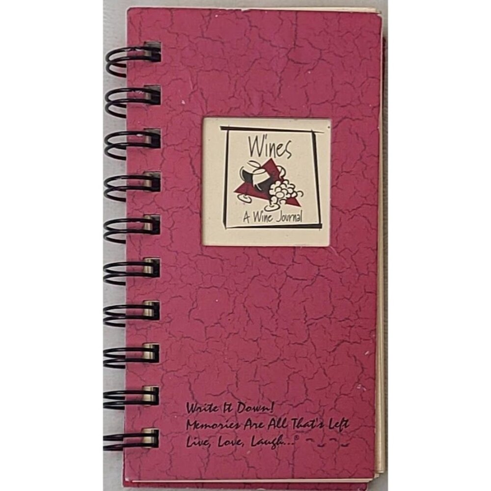 Mini Wine Journal Write It Down Series Burgundy Spiral Notebook